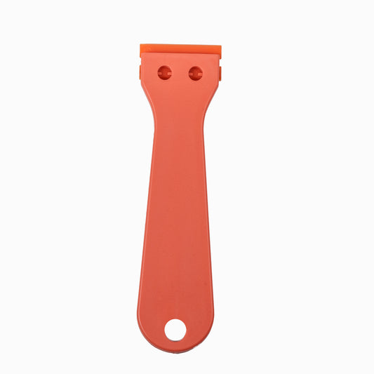 RASPADOR PLASTICO CON MANGO DE 3 CM NARANJA CUCHILLA PLASTICA X UNIDAD